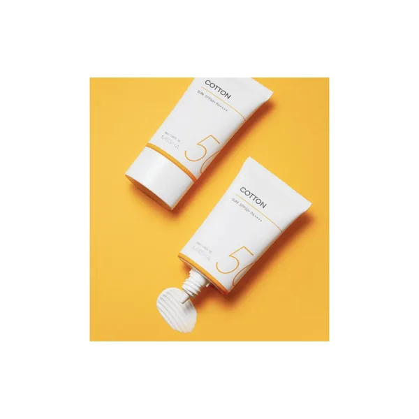Sunscreen with a matte finish Missha All Around Safe Block Cotton Sun SPF50+PA++++